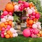 Hot Pink Orange Metallic Gold Tropical Latex Balloons(Pink Orange)10 x 8 x 0.65 inches